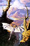 Tim Hildebrandt - Dragon survolant un canyon